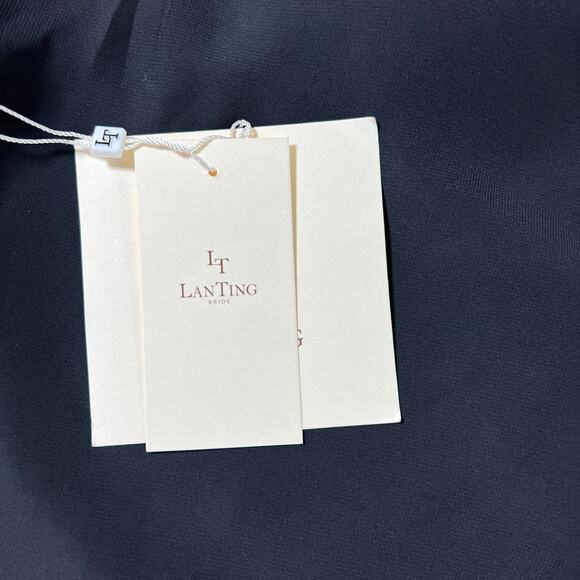 LanTing Bride Womens Chiffon Asymmetric Hem Top SIze 12 Mother of the Bride - Picture 5 of 7